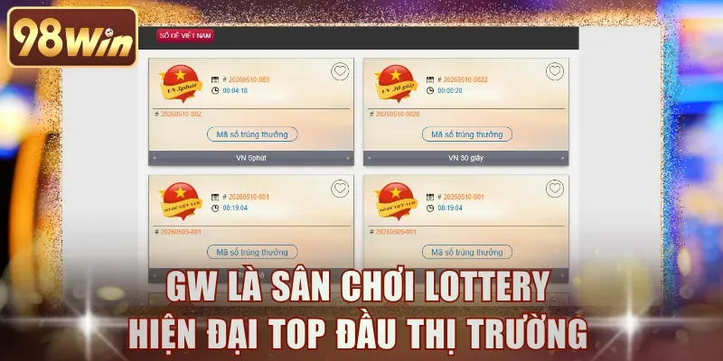GW - Sân chơi lottery hiện đại top đầu thị trường